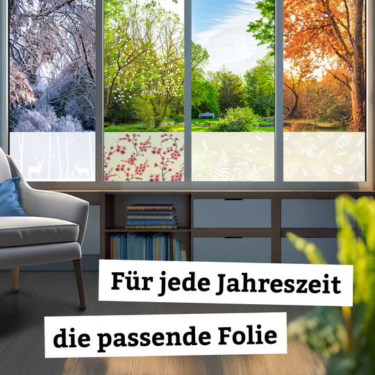 Fensterfolie static window border Falling Leaves image number null